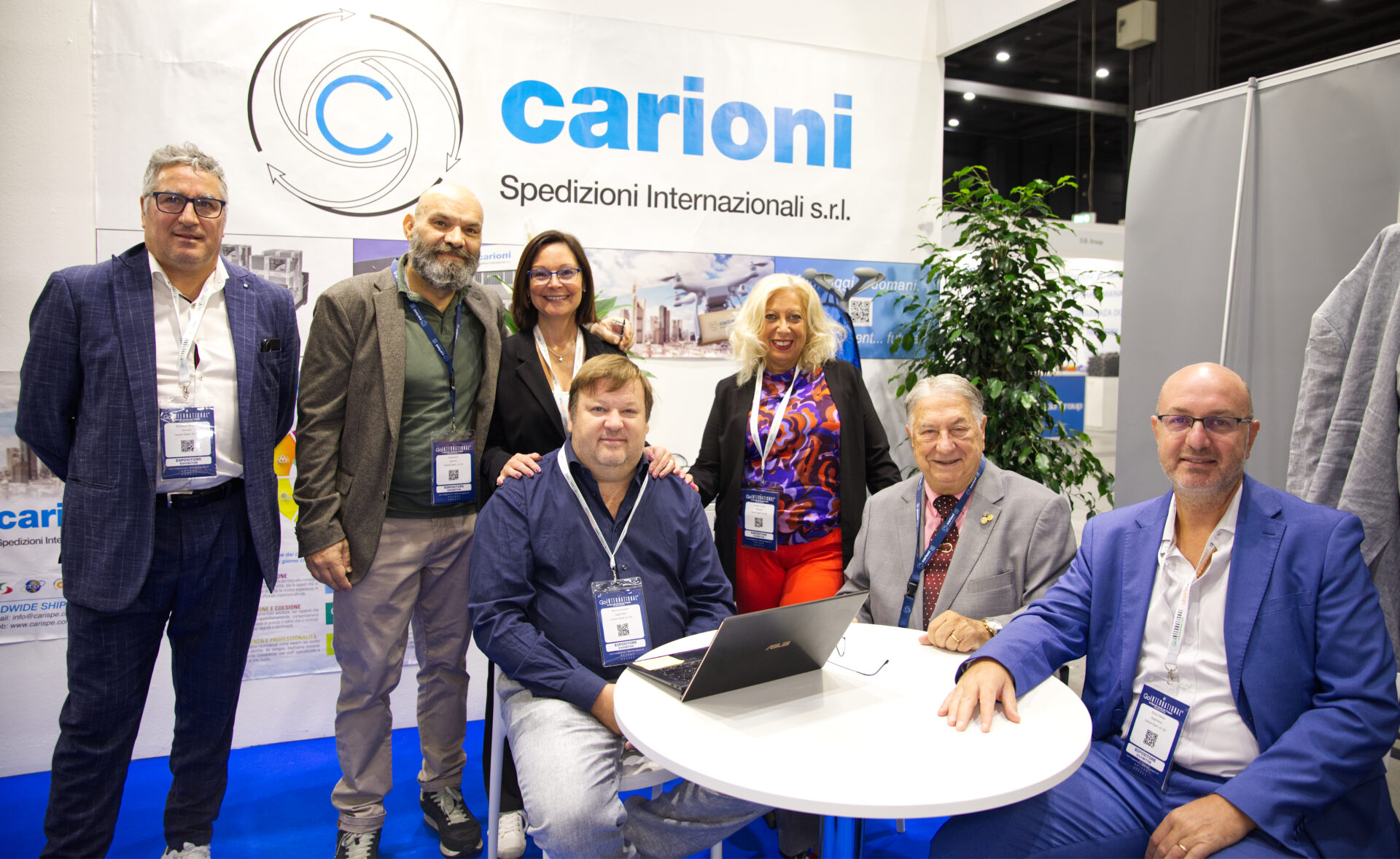 Il team Carioni allo stand di Go International 2025, Allianz MiCo Milano